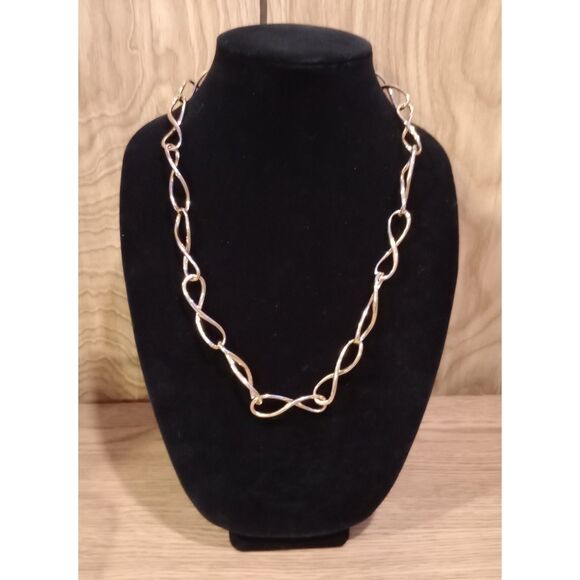 Vintage ALM Soho Gold Tone Infinity .:* 24-27" Chain Necklace *:. - Picture 2 of 8